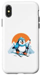 iPhone X/XS funny skying penguin size design for small women men Case