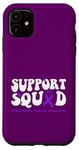 Coque pour iPhone 11 Purple Ribbon Support Squad de sensibilisation au cancer du pancréas