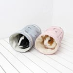 Hamster Tunnel Säng Varm Mjuk Gömställe Liten Husdjurstunnel Rör Bo för Marsvin Ödla Vår Höst Blå