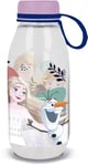 STOR TataWay in viaggio si cresce Disney Gourde Ecozen transparente pour filles Tritan Frozen Elsa et Anna 460 ml avec capuche et poignée en silicone