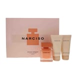 Narciso Rodriguez Ambree 50ml Eau de Parfum, 50ml Body Lotion, 50ml Shower Gel 