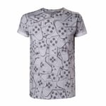 PlayStation Sony One Controller All-Over Sublimation T-Shirt (Medium Men Grey)