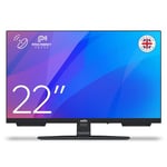 Cello C2224SH 22 inch Full HD Frameless TV with Freeview HD DVB-T2, and Built In Satellite "Pitch Perfect" Speakers Ideal for Kitchen, Made in the UK, 2024 model