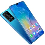 Mobile Phone, P43pro Smartphone SIM Free Android 10.0 Phones Unlocked, 6.7 inches Waterdrop Full-Screen, 4800mAh Battery, 8GB RAM 256GB ROM Dual SIM,Blue