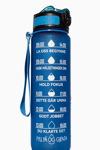 Sporty Motivasjon Drikkeflaske - 1 liter - Blå