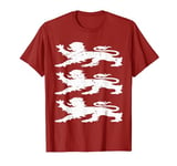 Three White Lions. Retro England Team Fan. Men, Women & Kids T-Shirt