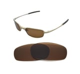 NEW POLARIZED BRONZE REPLACEMENT LENS FOR OAKLEY SQUARE WIRE 2.0 SUNGLASSES