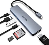 Hub USB C, 7 en 1 Adaptateur USB C avec HDMI 4K, USB C 3.0, 2 USB 3.0, 100W PD, Lecteur de Carte SD/TF Compatible avec Thunderbolt 3, MacBook Pro/Air, Windows et Autres Appareils de Type C