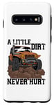 Coque pour Galaxy S10 Vintage A Little Dirt Never Hurt, voiture tout-terrain, camion, 4x4, boue