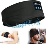 Sovhörlurar – Pannband & Ögonmask med Bluetooth Hörlurar Svart