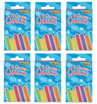 36 Coloured Chalks - 6 Packs - Pinata Toy Loot/Party Bag Fillers Childrens/Kids