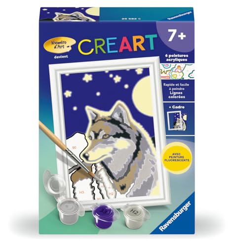 Ravensburger CreArt Kids 25905 - Kit Pittura Con I Numeri Pikachu, 18x24cm, Per Bambini Dai 7 Anni