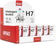 Uppsättning Halogenlampor H7 12V 55W Uv-Filter 30St Amio-04399