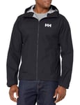 Helly-Hansen Men's Vanir Slidr Hooded Waterproof Windproof Breathable Outdoor Coat Jacket, 991 Black, Large