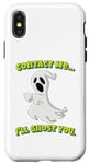 Coque pour iPhone X/XS Contactez-moi... je vais vous fantôme. Fantôme ludique. #Ghosted