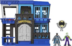 Fisher Price Imaginext DC Super Friends Gotham City Jail Recharged, prison playset with Batman and The Joker figures for preschool kids ages 3+