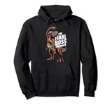 The Final Boss Vintage Rock Music Funny T-Rex Dino Dinosaur Pullover Hoodie