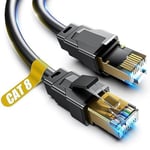 Akake Câble Ethernet de Classe 8, 0,5m 1m 9m 12M 15m 18m 30m câble de réseau Internet Haute Vitesse Lourd, à l'intérieur et à l'extérieur du Mur de Blindage du câble LAN Professionnel (1.5m)