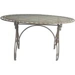 UTEBORD 137/81 cm metall nej oval 