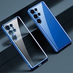SULADA för Samsung Galaxy S24 Ultra-fodral Ultratunnt elektropläterat genomskinligt telefonskal - blå