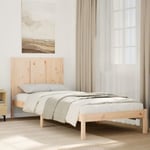 Sängram utan madrass extra lång 100x210 cm massivt trä