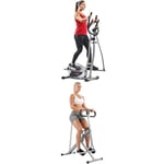 Sunny Health and Fitness Magnetic Elliptical Bike - SF-E905 & Sunny Health and Fitness Upright Row-N-Ride Rowing Machine Squat Trainer