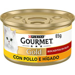 Purina Gourmet Gold, boulettes de Poulet avec Sauce et Figue ; Aliment pour Chats, 24 x 85 g.
