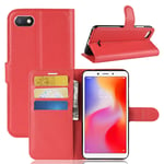 Xiaomi Redmi 6A PU Wallet Case Red