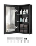 VEVOR Armoire à pharmacie murale 355 x 610 mm avec miroir et étagères réglables