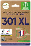 Pack De Cartouches D'encre 301 Xl Noir + Couleurs - Compatible Hp Jetline - Le Pack De Cartouches D'encre