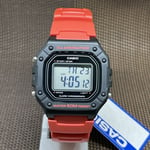 Casio W-218H-4B Youth Series Digital Red Resin Strap Alarm Day Date Watch