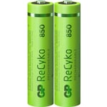 1x2 GP ReCyko NiMH Battery aaa 850mAH, ready to use, new (12085AAAHCE-C2)