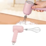 (pink)Cordless Hand Mixer 20W 3 Speed Home Whisk Cream Beater Charging