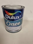 Dulux Once Satinwood Paint 0.75L - Pure Brilliant White