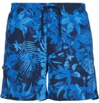 Urban Classics Blå mönstrade badshorts (S,blue flower)