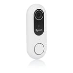 Byron Wired Smart Wi-Fi Video Doorbell, Free App, Full HD 1080p Camera, Two Way Talk, Night Vision, Easy Installation, White, DIC-23712