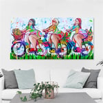 Diamond Painting by Number Kits Fat Lady Bike DIY 5D Adult/Kid Diamond Art Embroidery Cross Stitch Large Full Drill Crystal Rhinestone Mosaic Pictures for Home Wall Decor Gifts Round Drill,30X60cm