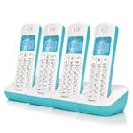 ZYFA landline phone 2. 4G Digital Cordless Telephone, Three- way Calling, 50 Groups Of Numbers Storage， Up To Can Be Expanded 4 Handsets (Color : C, Size : 4pcs)