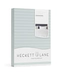 Heckett Lane Uni Stripe Housse de Couette, Chalk Blue, 200 x 220 cm