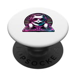 DJ Cat Vinyl Retro Scratching Rap Music Lover Turn Tables PopSockets Swappable PopGrip