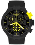 Swatch SB02B403 CHECKPOINT YELLOW | Big Bold Chrono | Black/ Watch