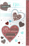 FIANCE VALENTINE'S DAY Card~ FABULOUS EX-LARGE With 8 PAGE INSERT Valentines