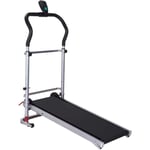 FOOX Mechanical Treadmills, Folding Treadmill for Home, Mini Indoor Fitness Equipment LCD Tilt Walking Machine Adjustable Height Slope Adjustment