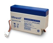 Ultracell Blybatteri 12 V, 0,8 Ah (UL0.8-12) JST-kontakt Blybatteri, VdS