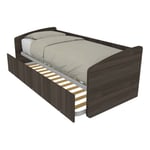 600 - Canapé-lit simple 80x190 avec deuxième lit gigogne - Orme de jerez foncé - Orme de jerez foncé