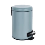 Baroni Home Poubelle de salle de bain avec pédale, poubelle moderne, poubelle design en céramique pour salle de bain, 24 x 17 x 25 cm, bleu Avio
