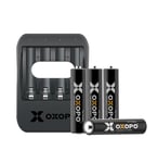 Batteriladdare Oxopo för Li-ion inkl 4 st AAA 550mah Li-ion