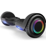 QINGMM Hoverboard,with Bluetooth Speaker And LED Lights Self Balancing Car,Intelligent Two-Wheel Electric Scooter for Kids And Adult,Black