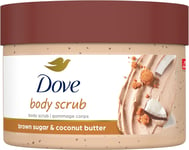 Dove Scrub Brown Sugar & Coconut Butter for Silky Smooth Skin Body Scrub Exfolia