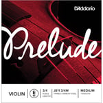 D'Addario J811 3/4M Violin String Prelude E-tinned HCS 3/4 Medium Tension